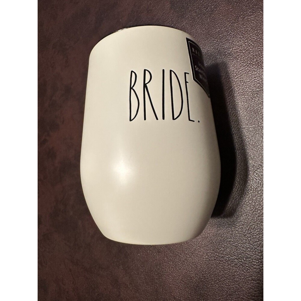 NEW Rae Dunn Stainless Steel Wine Tumbler  BRIDE Wedding Gift Lid 10 OZ outdoor